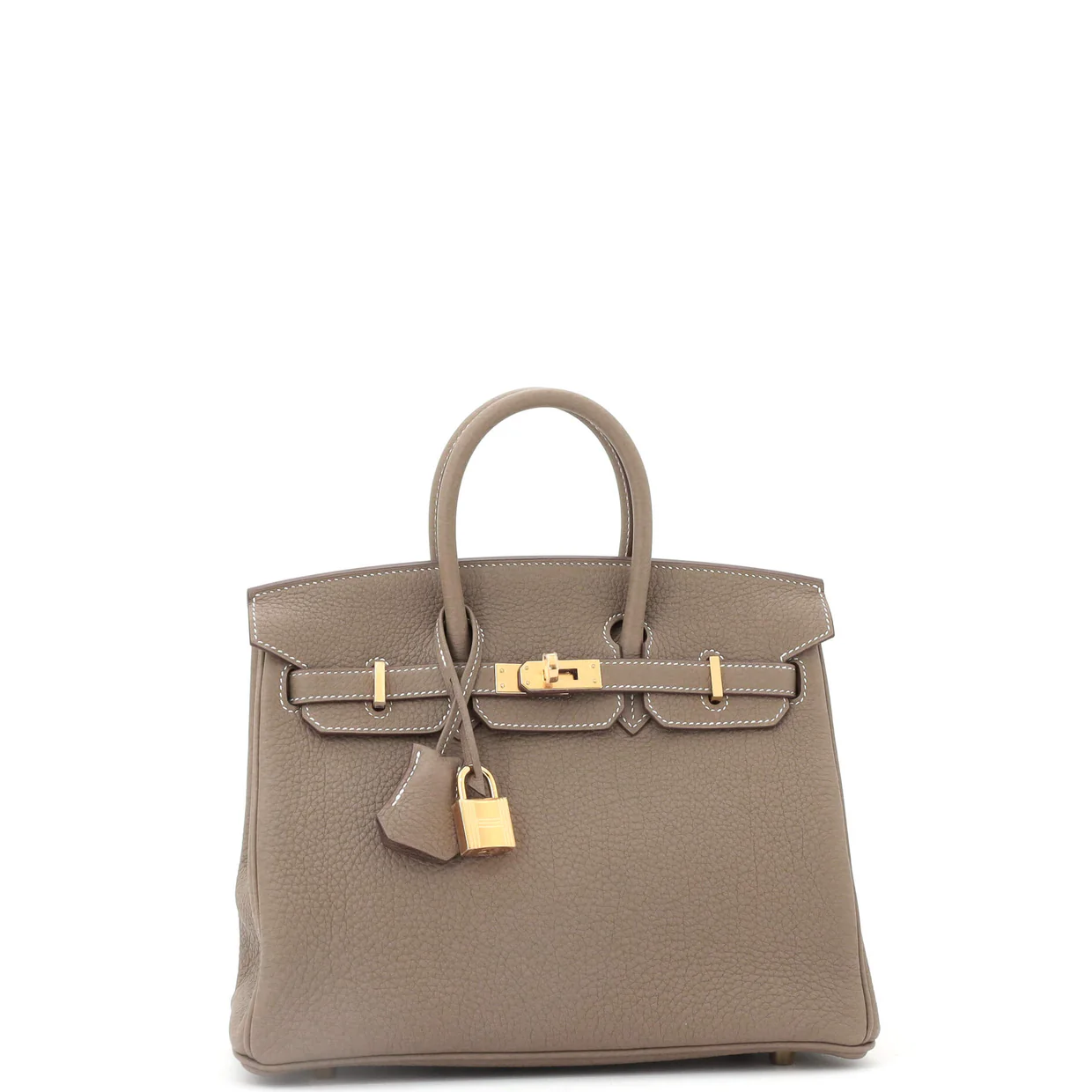 Birkin Handbag Grey Togo with Gold Hardware 25 - Deep Luxury