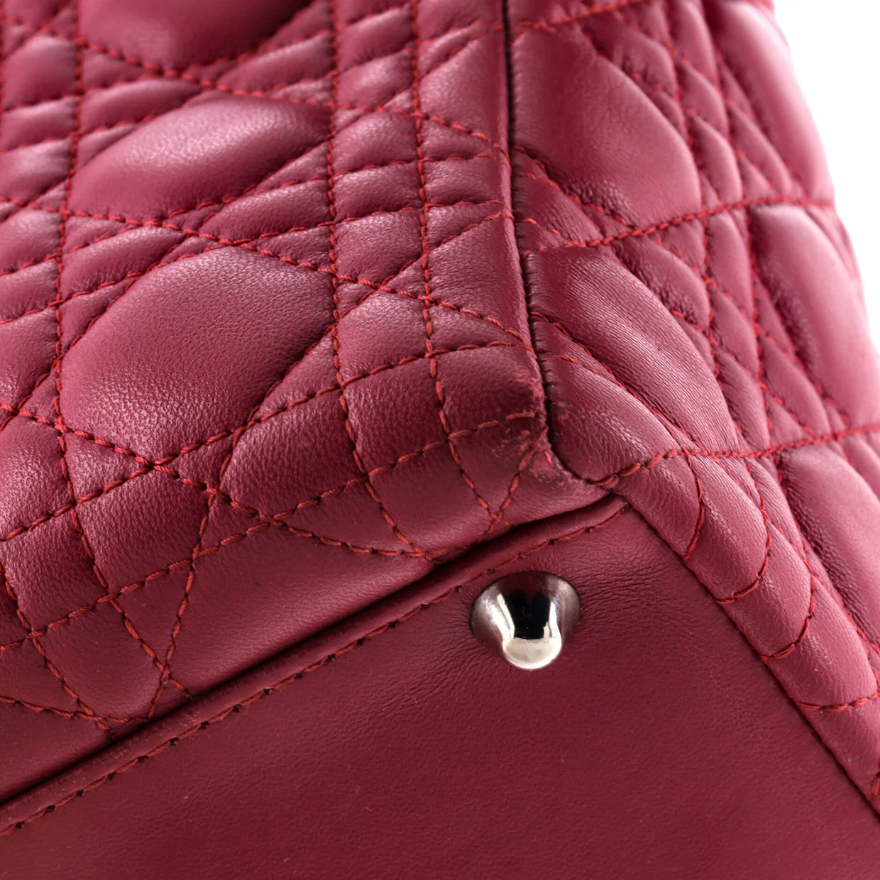 Lady Dior Bag Cannage Quilt Lambskin Large - Deep Luxury