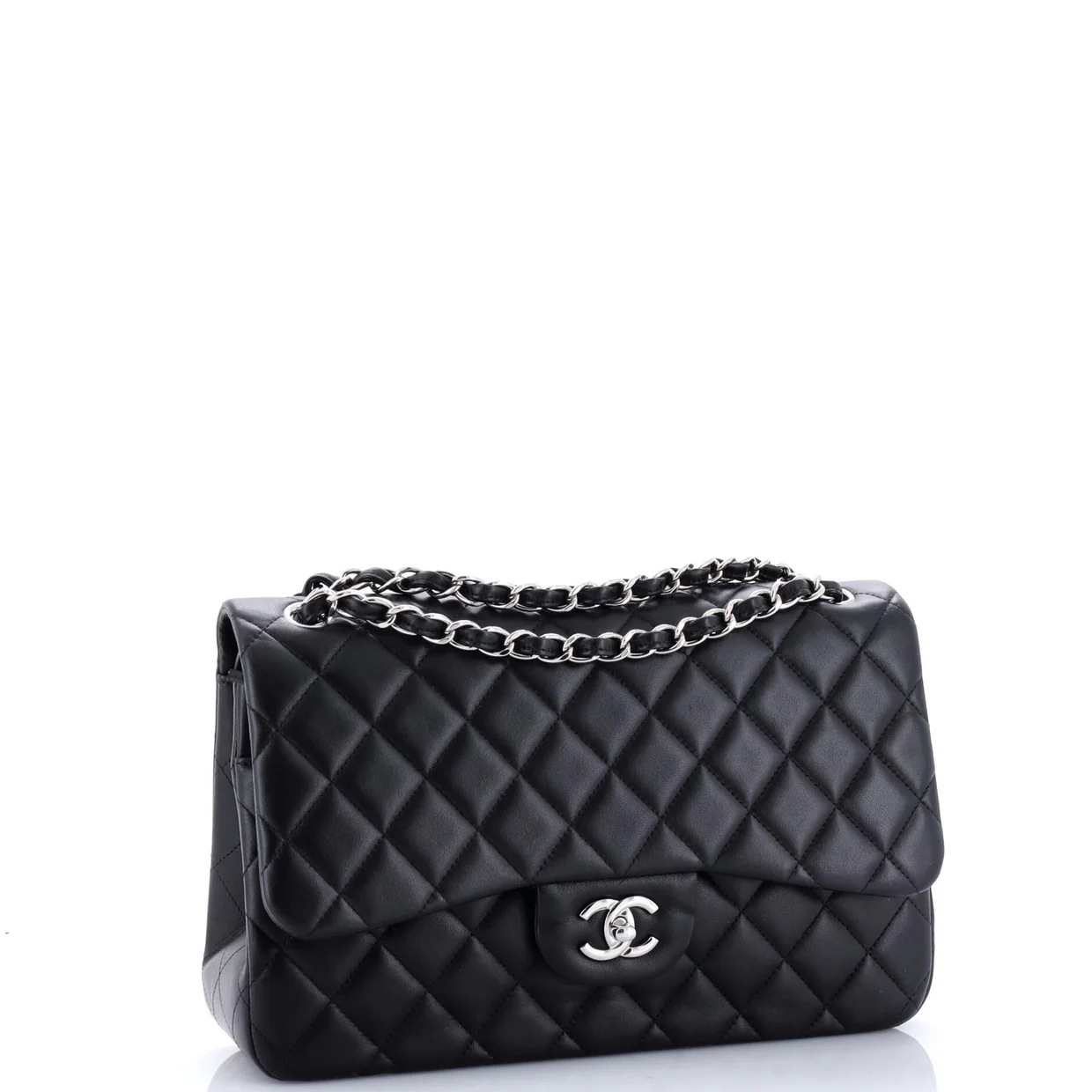 Classic Double Flap Bag Quilted Lambskin Jumbo - Deep Luxury