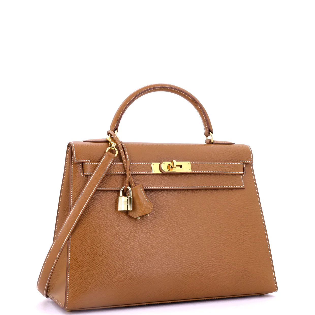 Kelly Handbag Gold Courchevel with Gold Hardware 32 - Deep Luxury