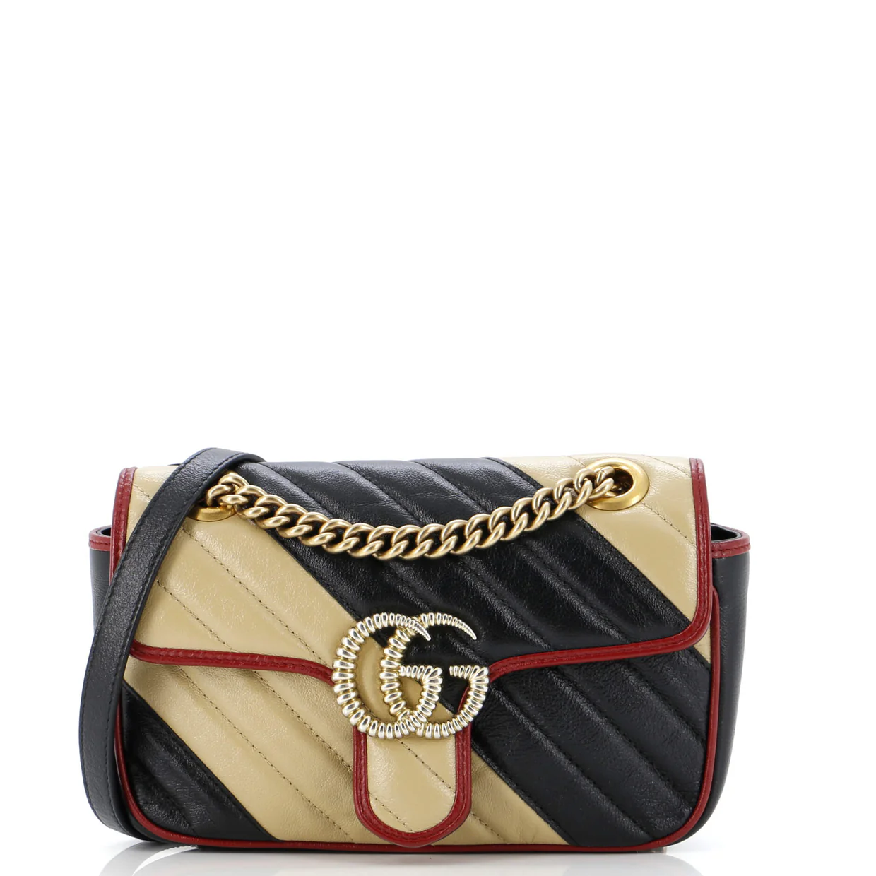 GG Marmont Flap Bag Diagonal Quilted Leather Mini - Deep Luxury