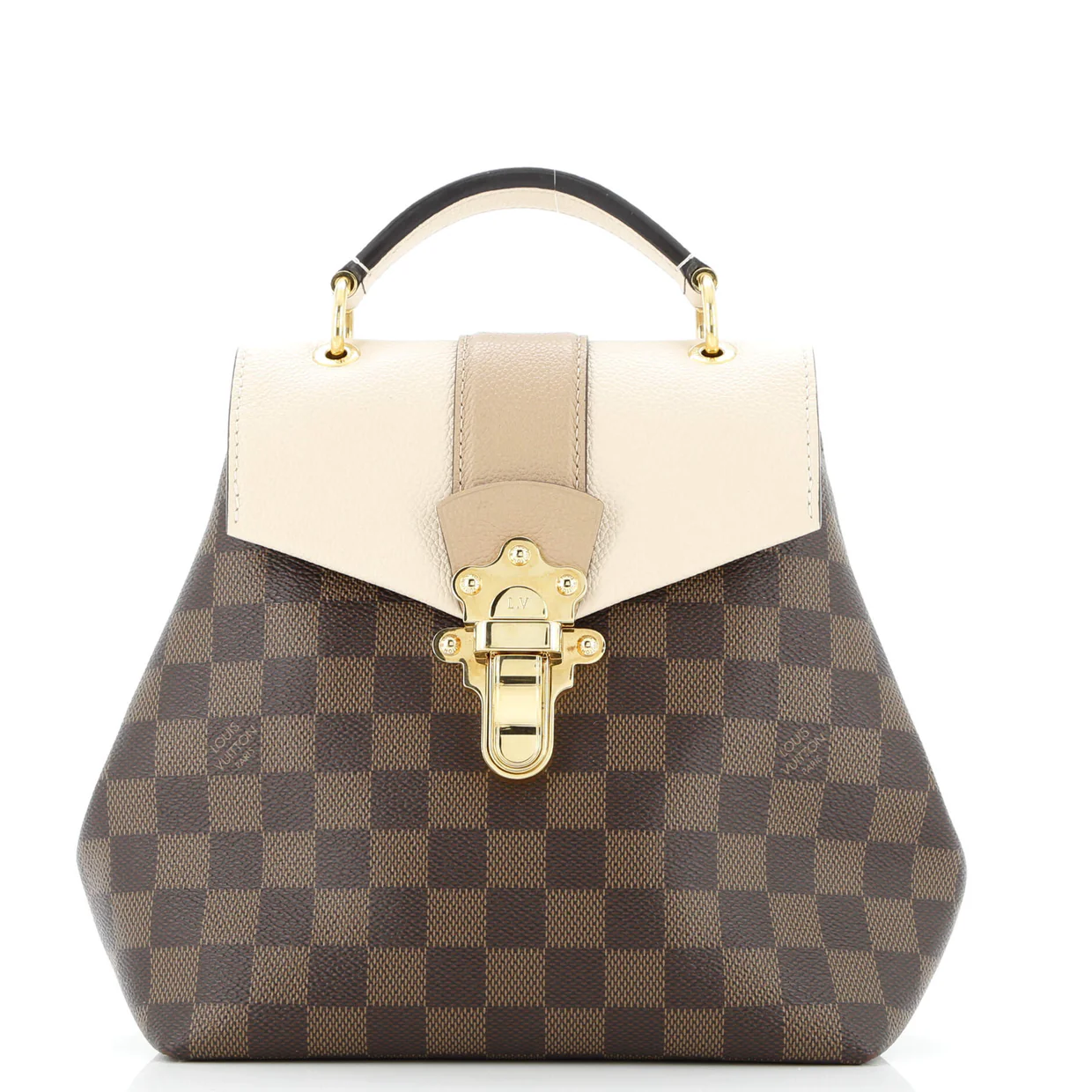 Clapton Backpack Damier and Leather - Deep Luxury