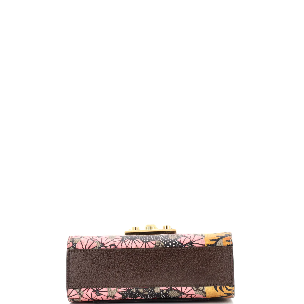 Padlock Shoulder Bag Bengal Print GG Coated Canvas Small - Deep Luxury