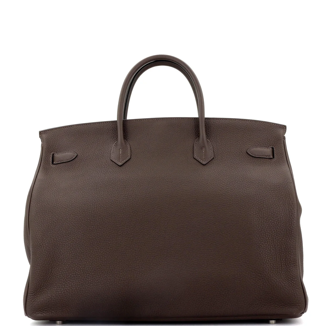 Birkin Handbag Ebene Togo with Palladium Hardware 40 - Deep Luxury