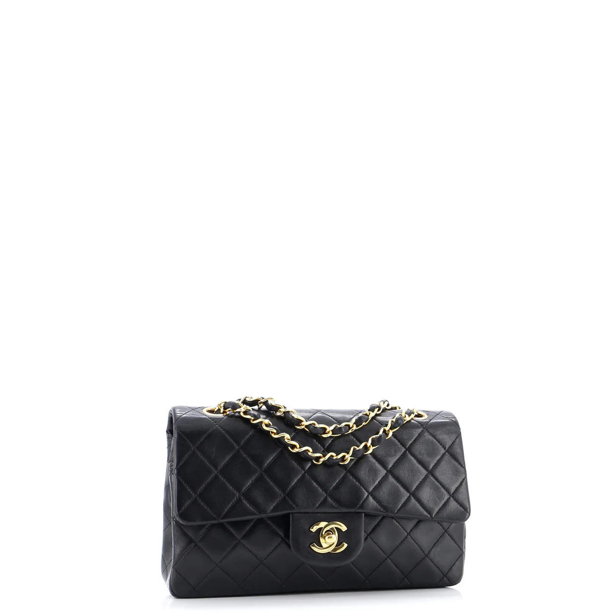 Vintage Classic Double Flap Bag Quilted Lambskin Small - Deep Luxury