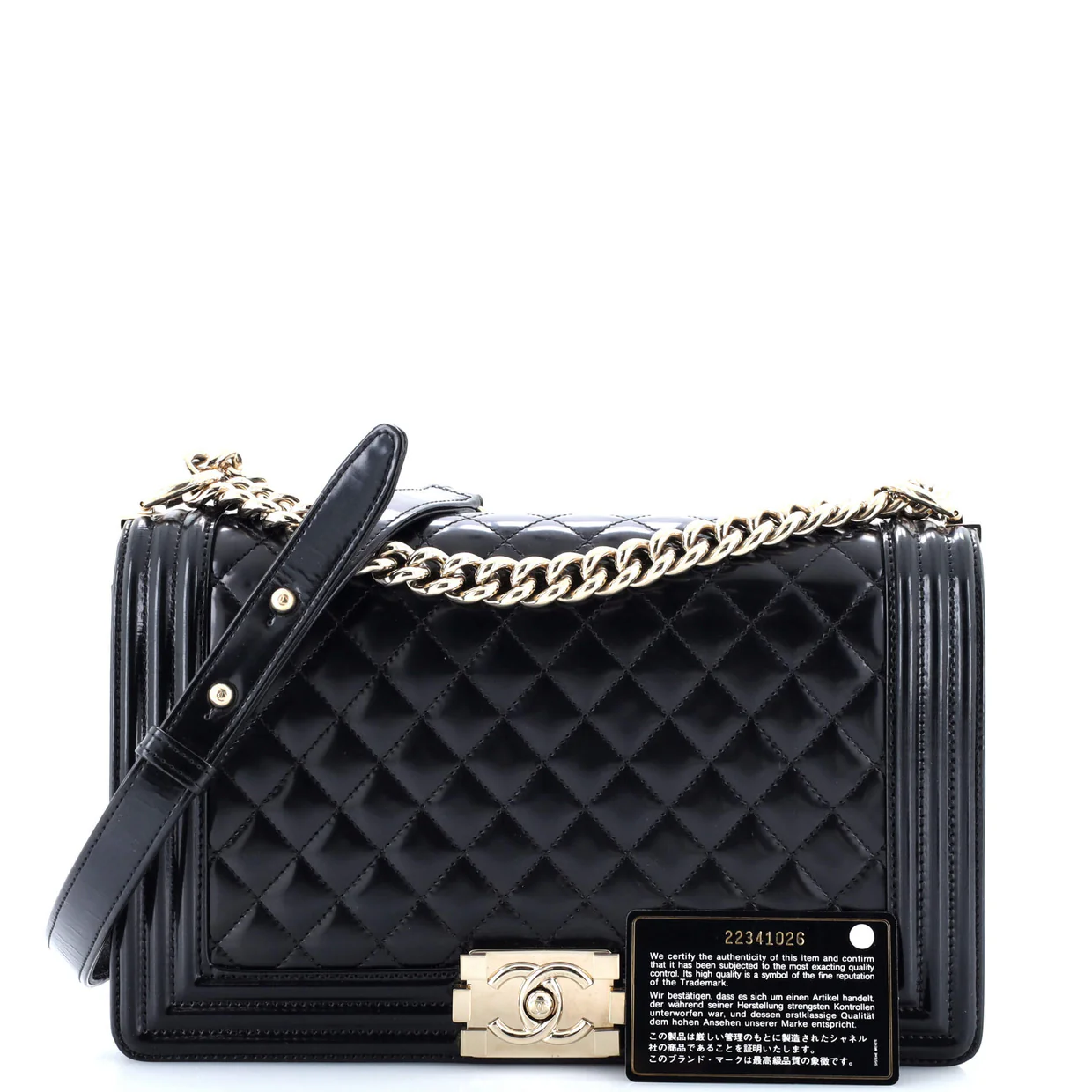 Boy Flap Bag Quilted Iridescent Glazed Calfskin New Medium - Deep Luxury