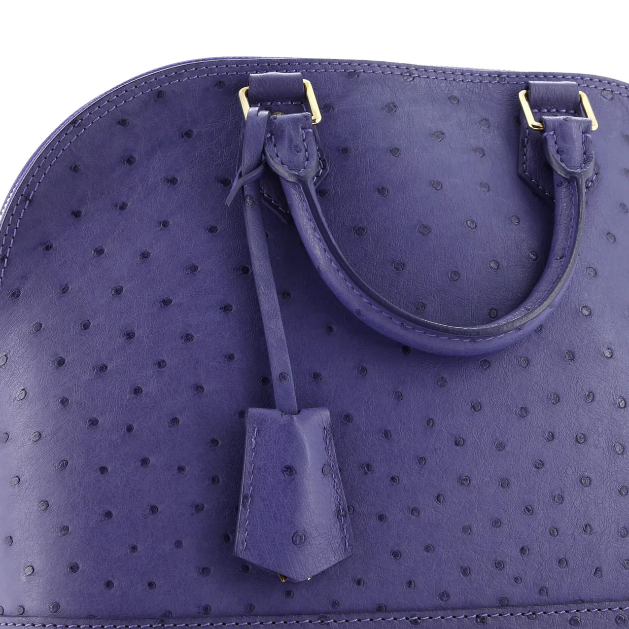 Alma Handbag Ostrich PM - Deep Luxury