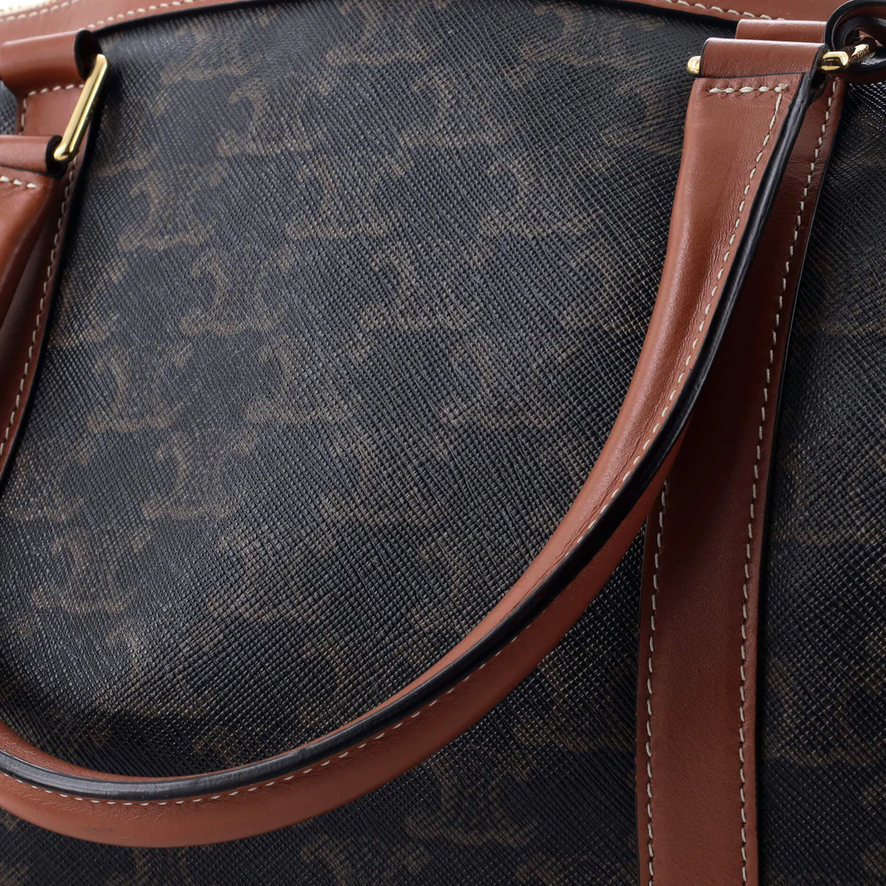 Boston Bag Triomphe Coated Canvas Medium - Deep Luxury