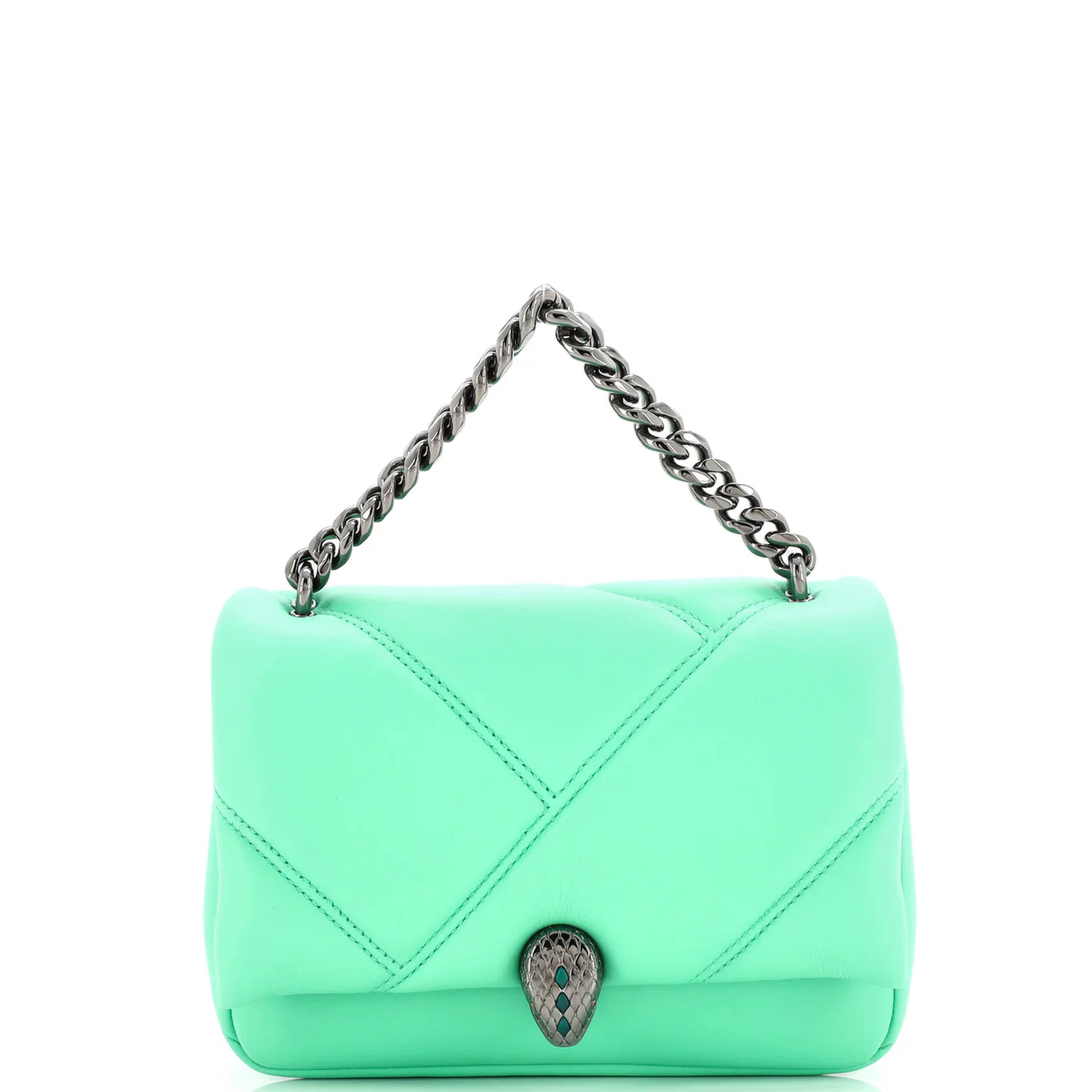 Serpenti Cabochon Messenger Bag Diagonal Quilted Leather Mini - Deep Luxury