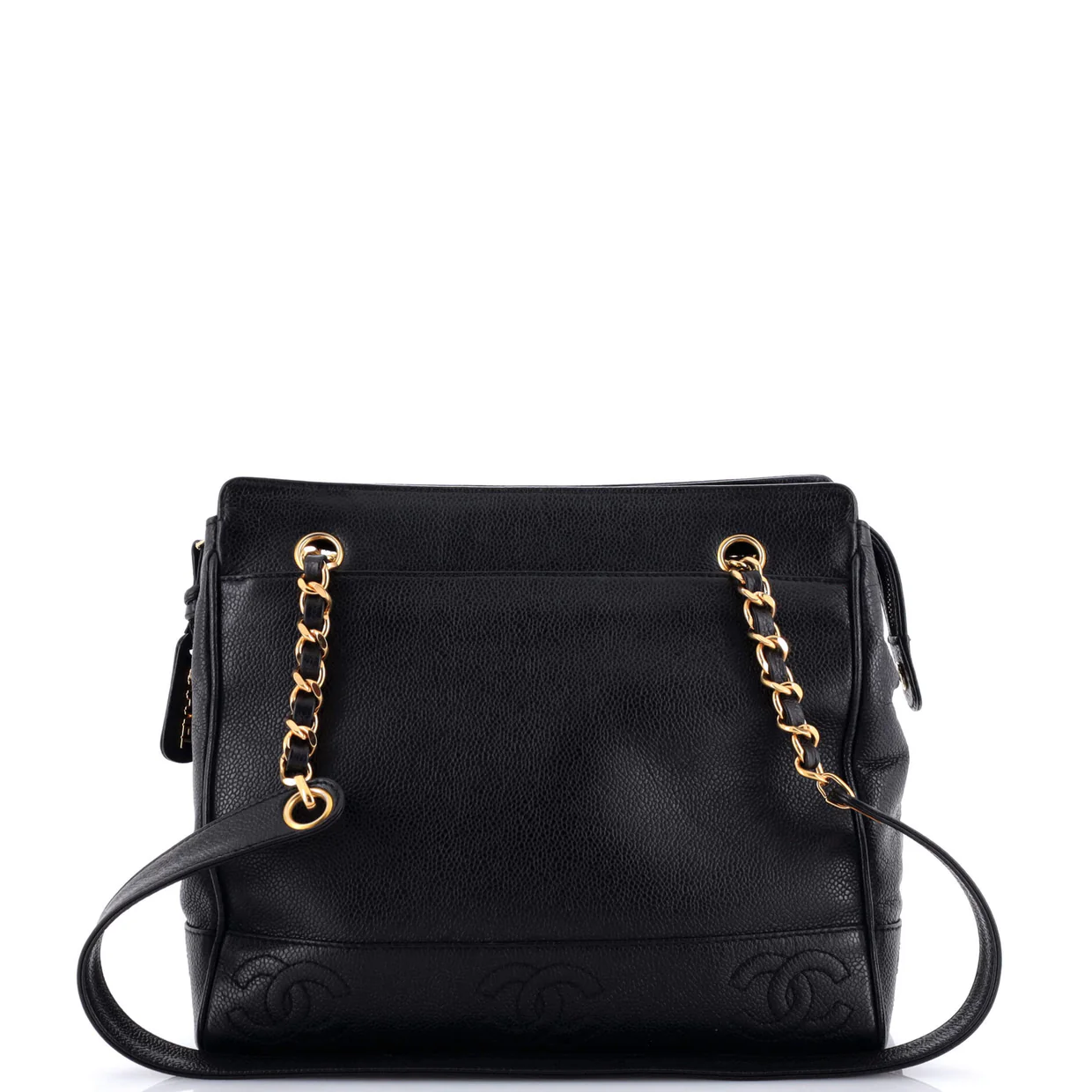 Vintage Stitched CC Shoulder Bag Caviar Small - Deep Luxury