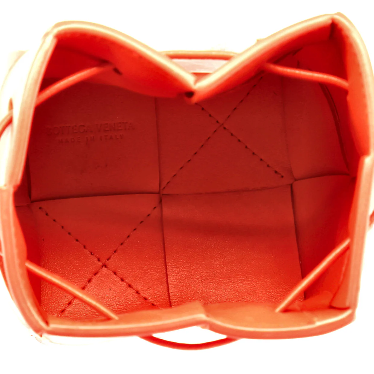 Cassette Bucket Bag Maxi Intrecciato Leather with Beaded Details Mini - Deep Luxury