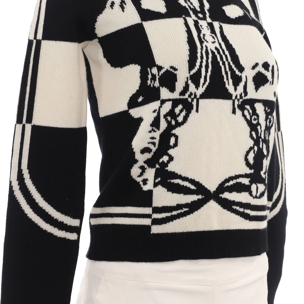 Women's Brides de Gala Crewneck Sweater Cashmere Blend - Deep Luxury