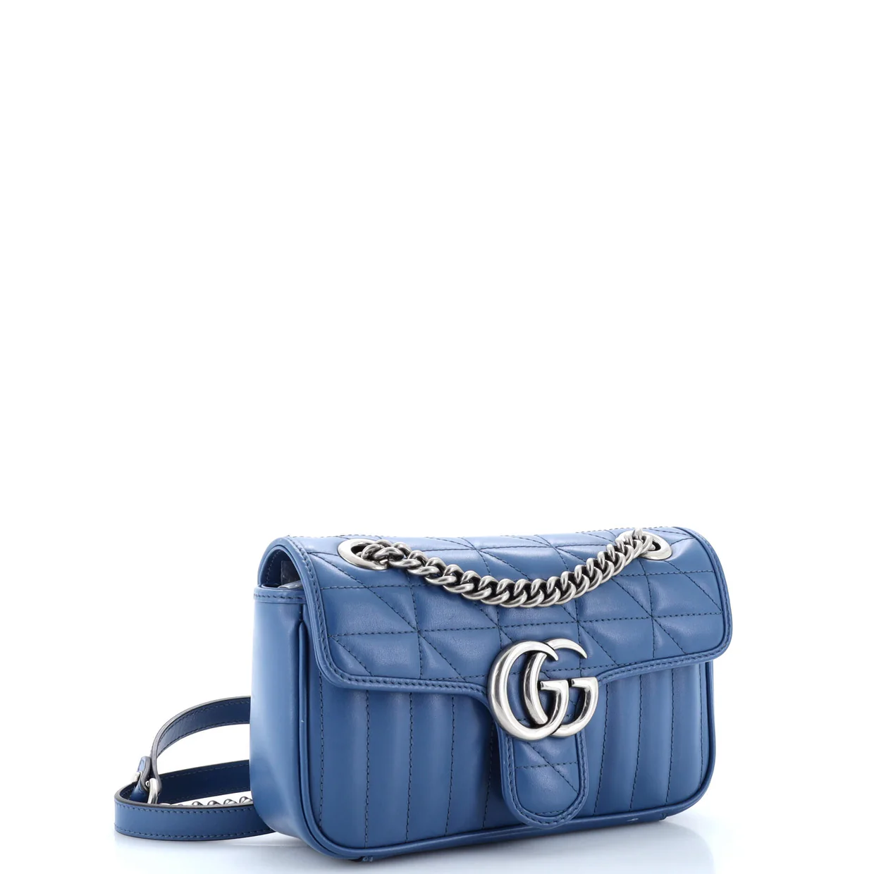 GG Marmont Flap Bag Mixed Matelasse Leather Small - Deep Luxury