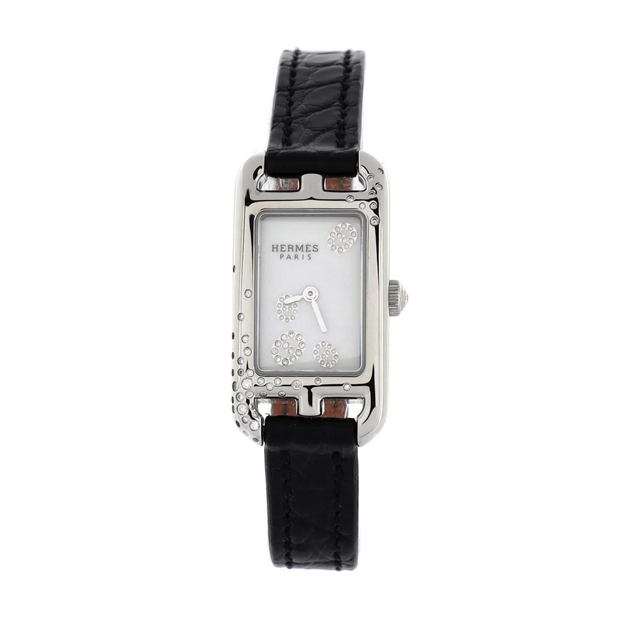 Nantucket Jete de Diamants Quartz Watch Stainless Steel and Alligator with Diamonds 17 - Deep Luxury