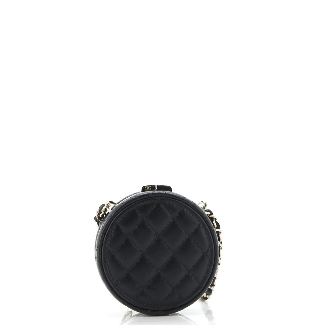 Poker Chip Clutch With Chain Quilted Lambskin with Enamel - Deep Luxury