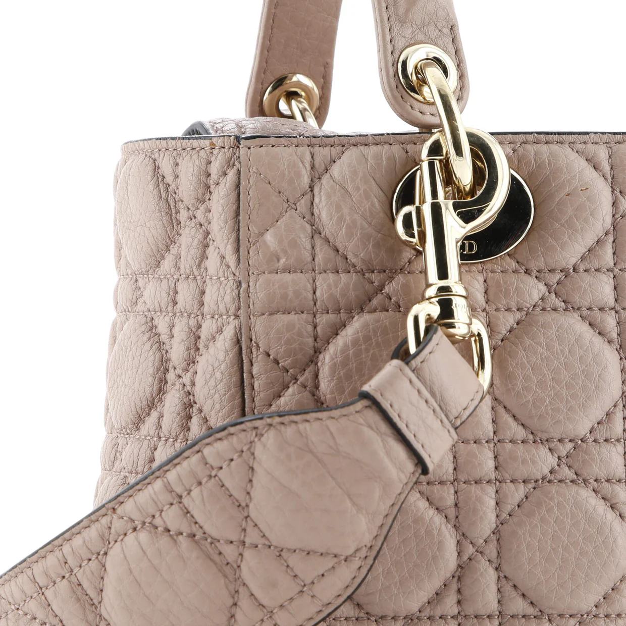 Lady Dior Bag Cannage Quilt Grained Calfskin Medium - Deep Luxury