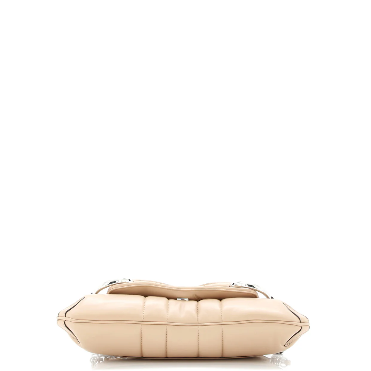 Horsebit Chain Shoulder Bag Vertical Quilted Leather Medium - Deep Luxury