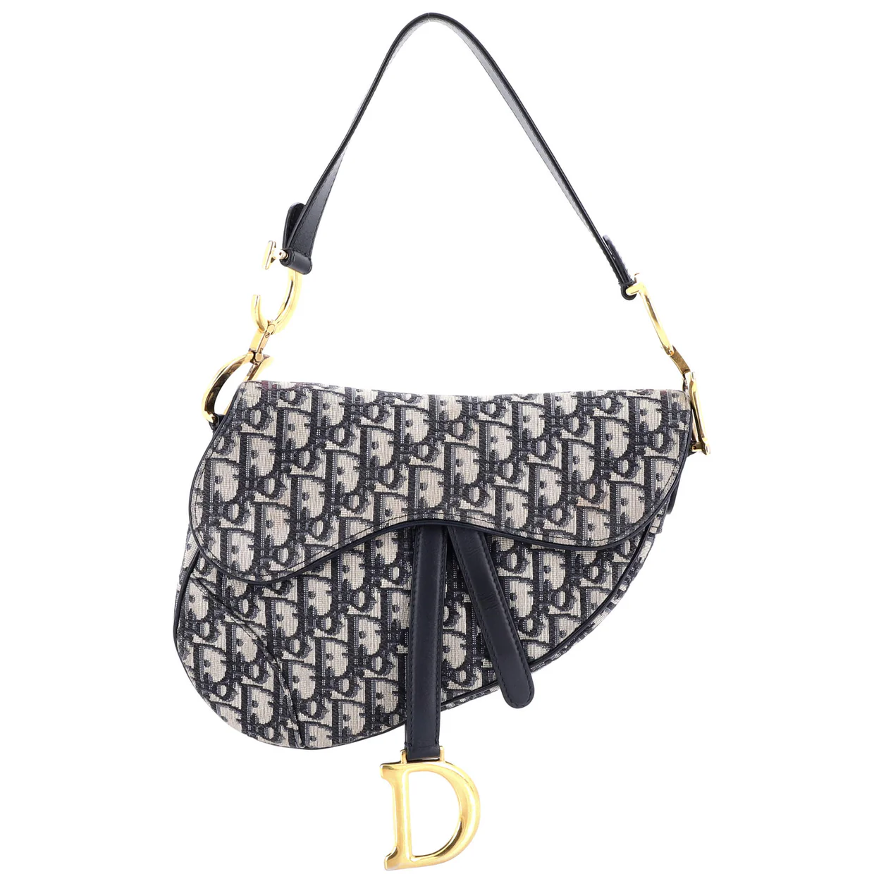 Saddle Handbag Oblique Canvas Medium - Deep Luxury