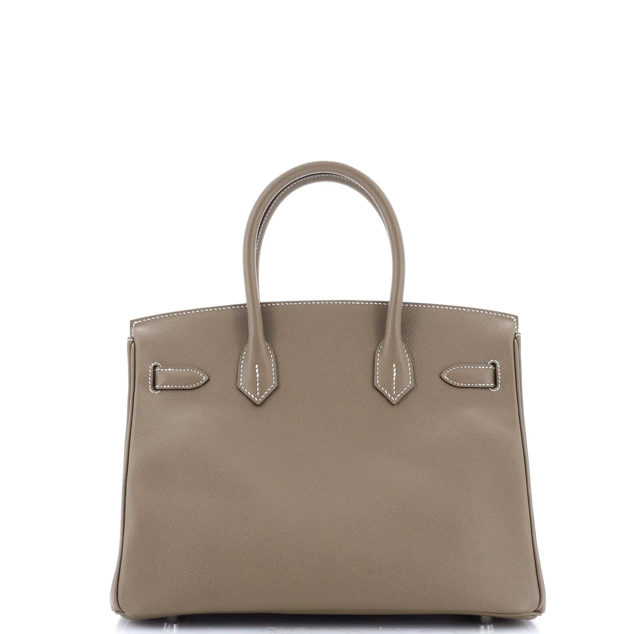 Birkin Handbag Grey Epsom with Palladium Hardware 30 - Deep Luxury