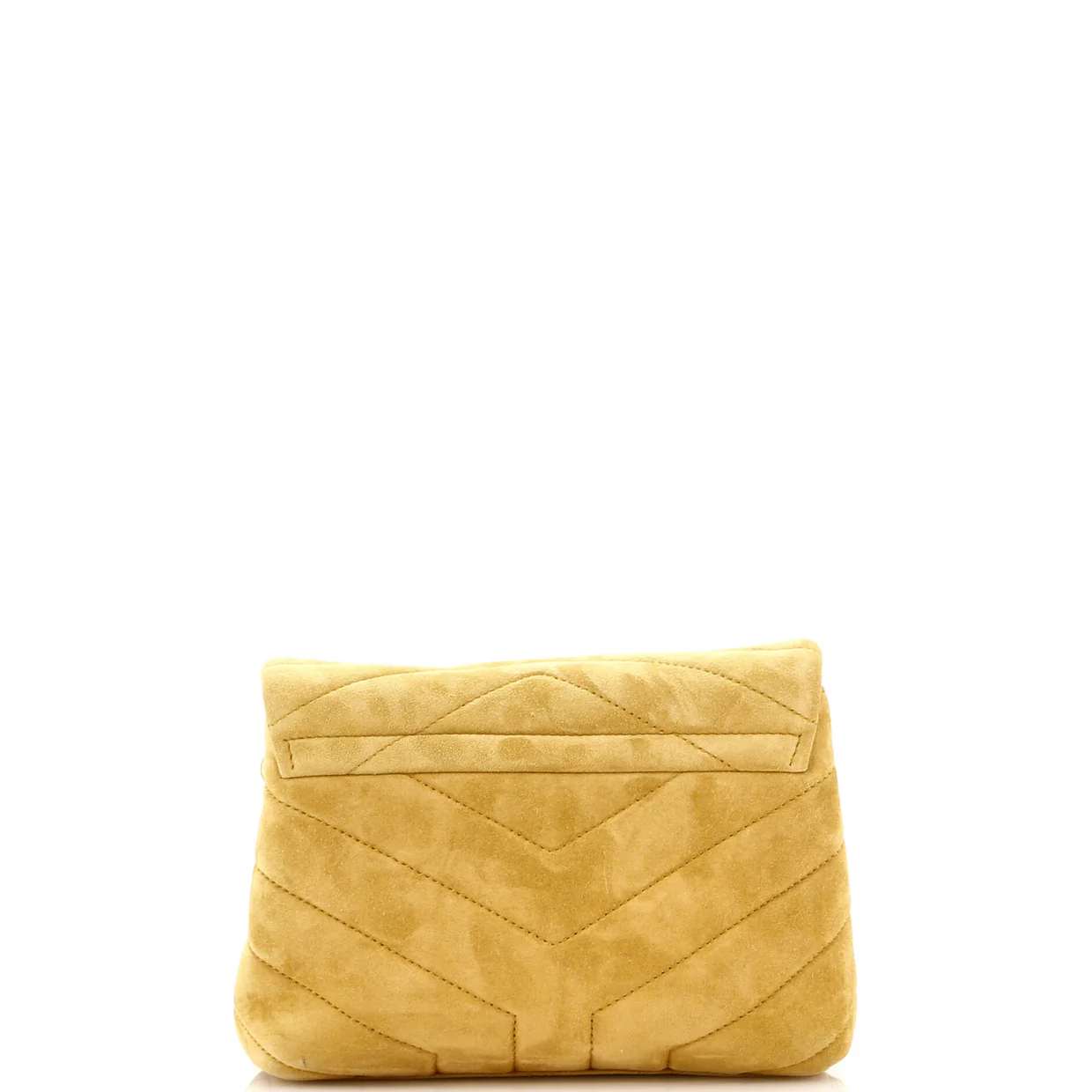 Loulou Shoulder Bag Matelasse Chevron Suede Toy - Deep Luxury