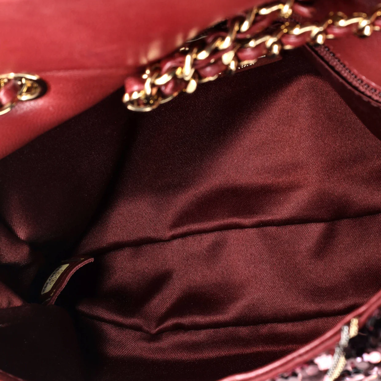 CC Flap Bag Chevron Sequins Mini - Deep Luxury