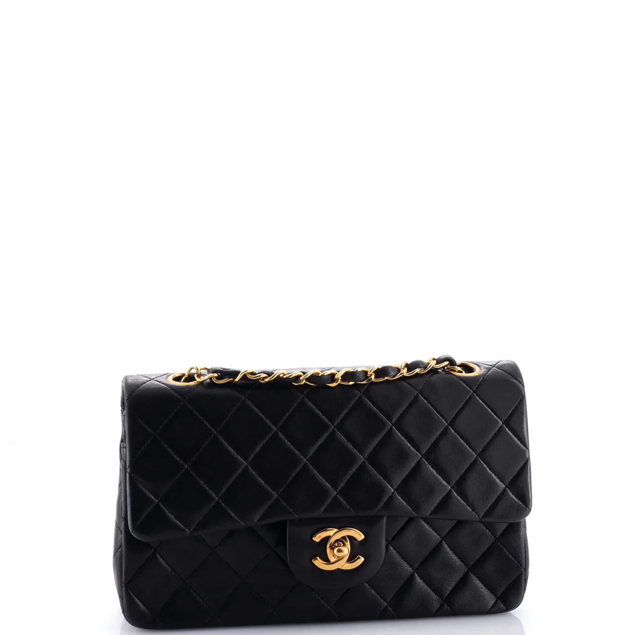 Vintage Classic Double Flap Bag Quilted Lambskin Small - Deep Luxury