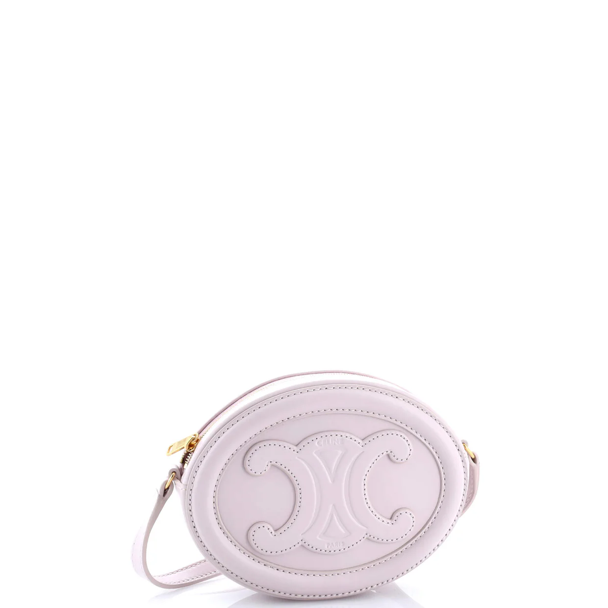 Triomphe Oval Crossbody Bag Leather Mini - Deep Luxury