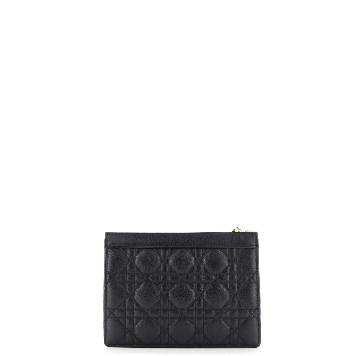 Caro Clutch with Chain Cannage Quilt Calfskin Small - Deep Luxury