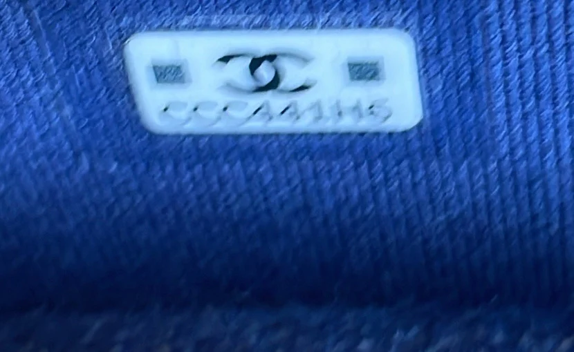 Double You CC Flap Clutch with Chain Quilted Denim - Deep Luxury