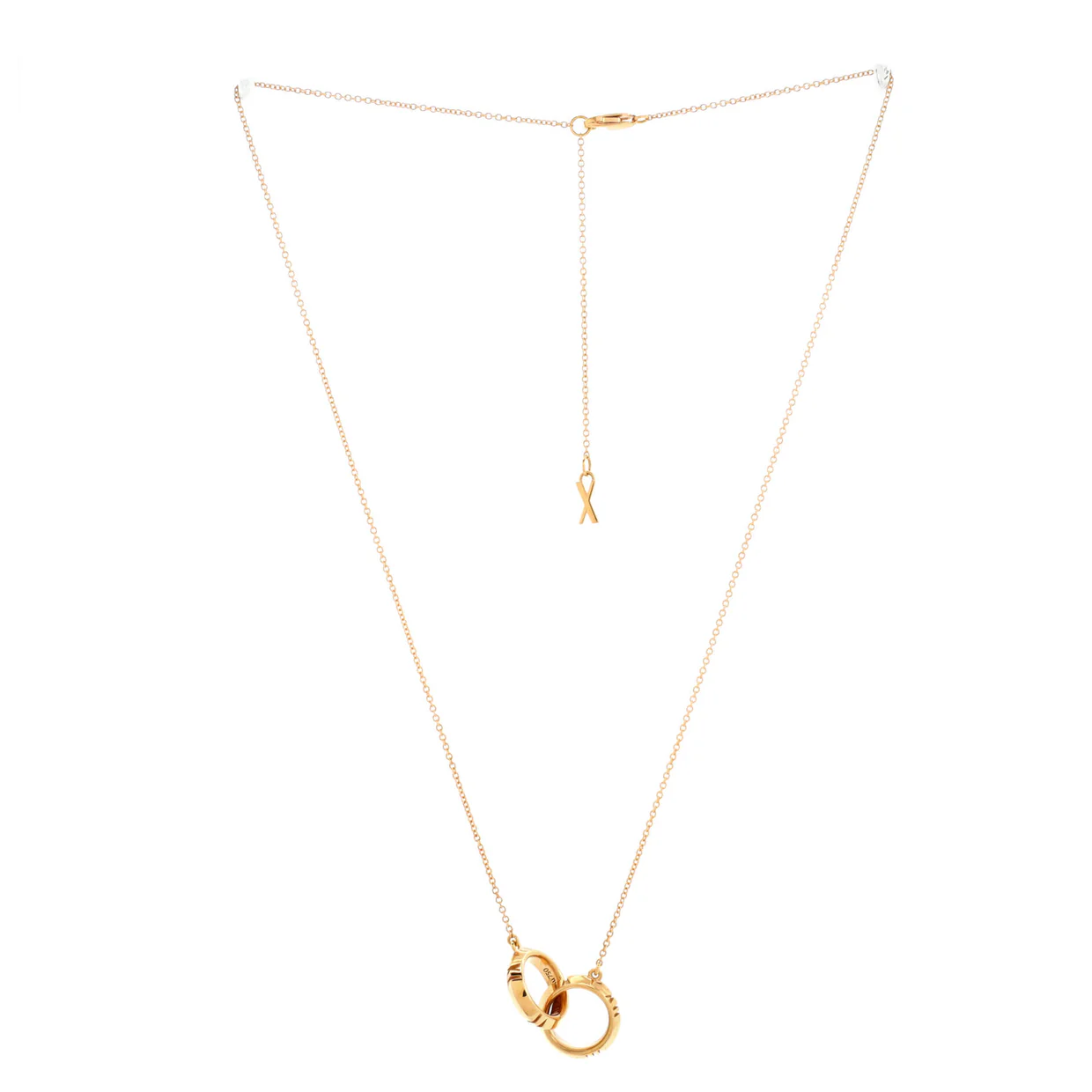 Atlas X Closed Interlocking Pendant Necklace 18K Rose Gold - Deep Luxury