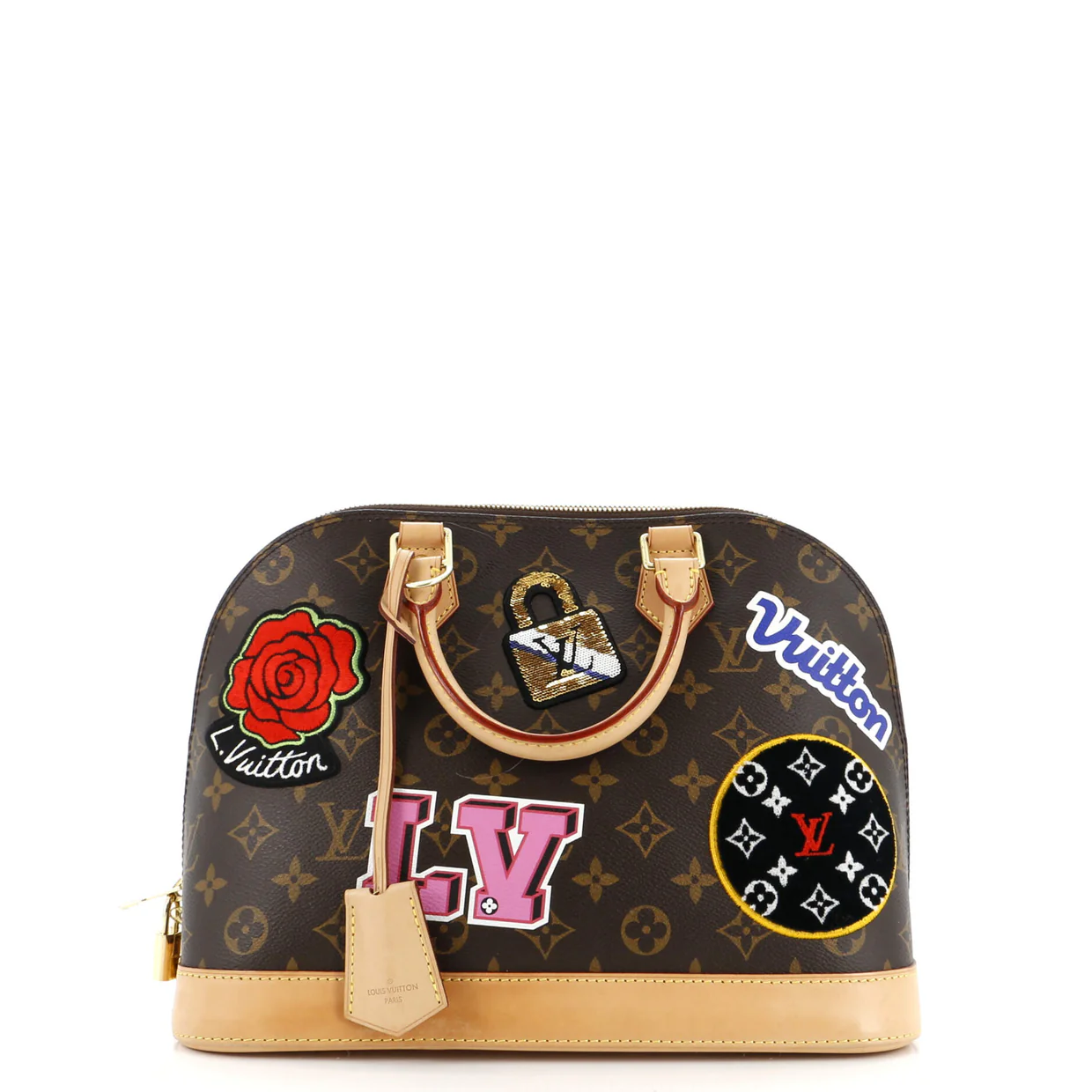 Alma Handbag Limited Edition Patches Monogram Canvas PM - Deep Luxury