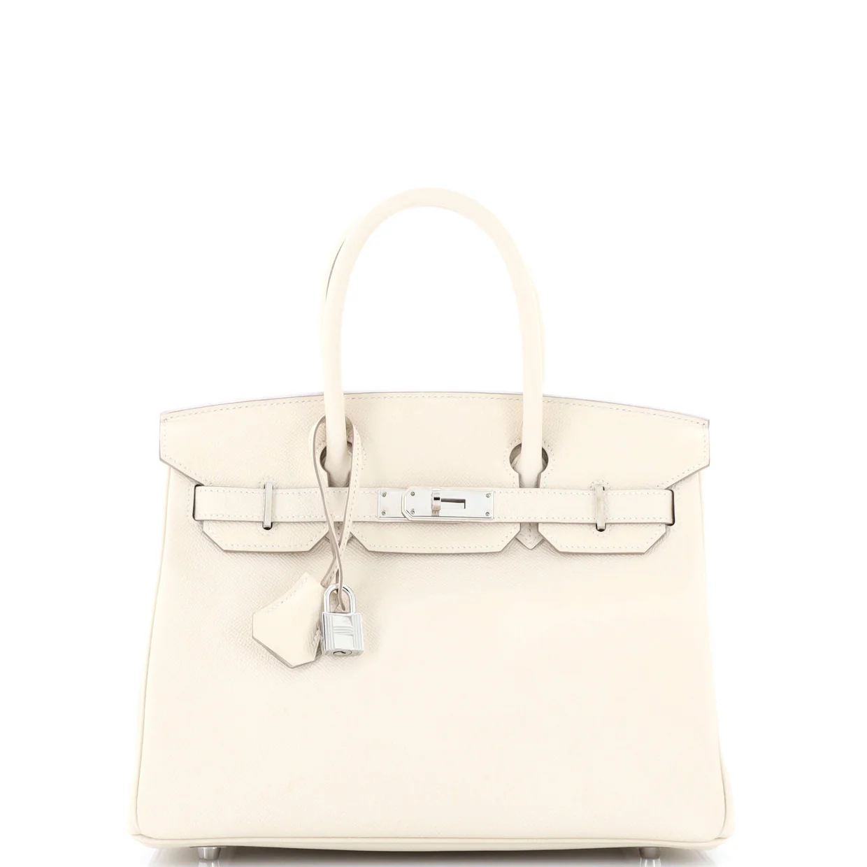 Birkin Handbag Light Epsom with Palladium Hardware 30 - Deep Luxury
