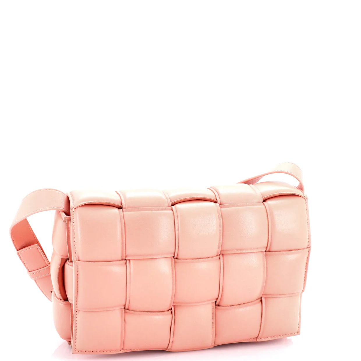 Cassette Crossbody Bag Padded Maxi Intrecciato Leather - Deep Luxury