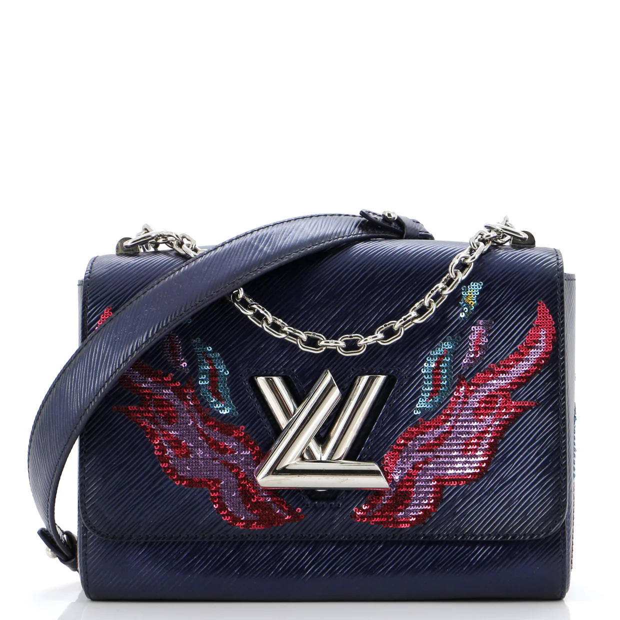 Twist Handbag Epi Leather with Sequins MM - Deep Luxury