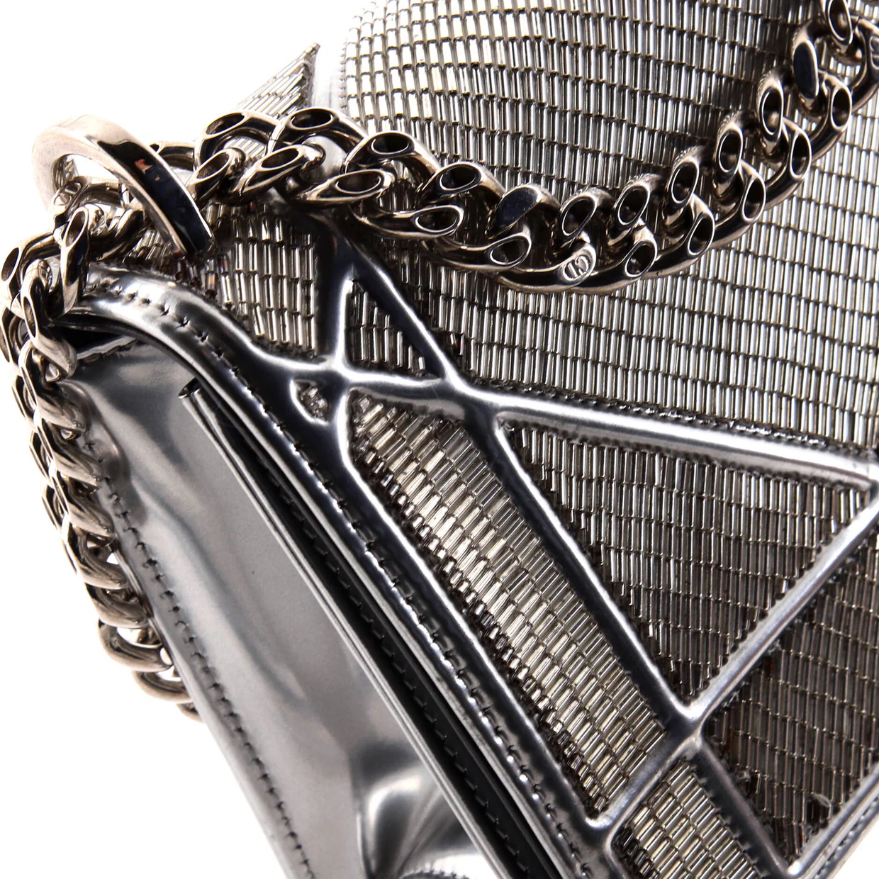 Diorama Flap Bag Beaded Leather Small - Deep Luxury