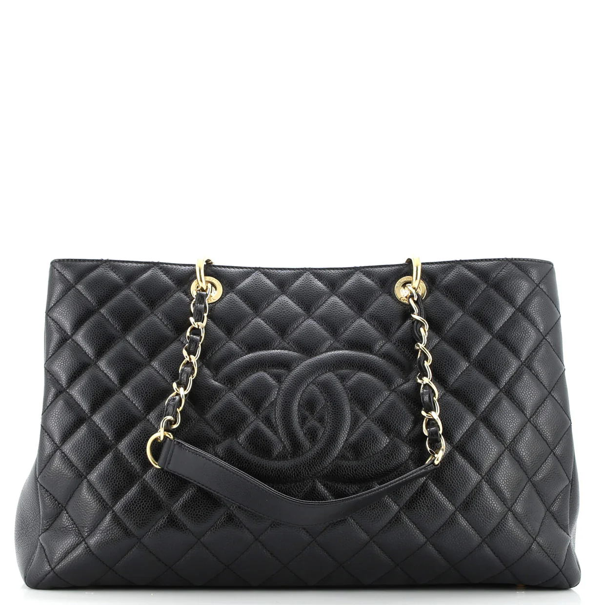 Grand Shopping Tote Quilted Caviar XL - Deep Luxury