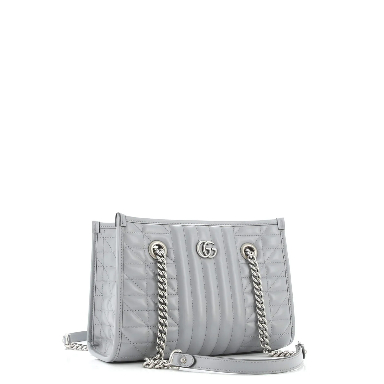 GG Marmont Aria Chain Shopping Tote Mixed Matelasse Leather Small - Deep Luxury