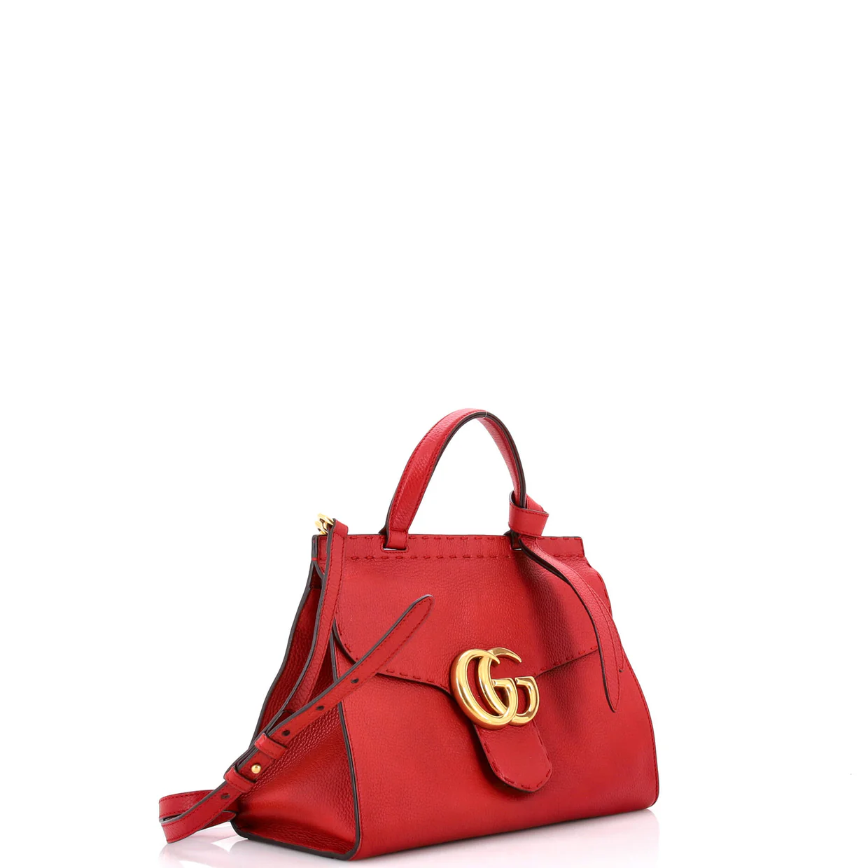 GG Marmont Top Handle Bag Leather Small - Deep Luxury