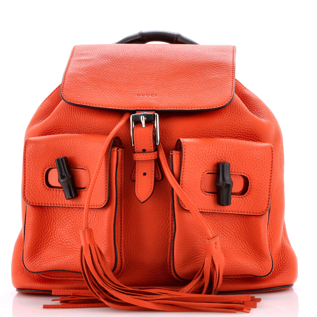 Bamboo Tassel Backpack Leather Medium - Deep Luxury