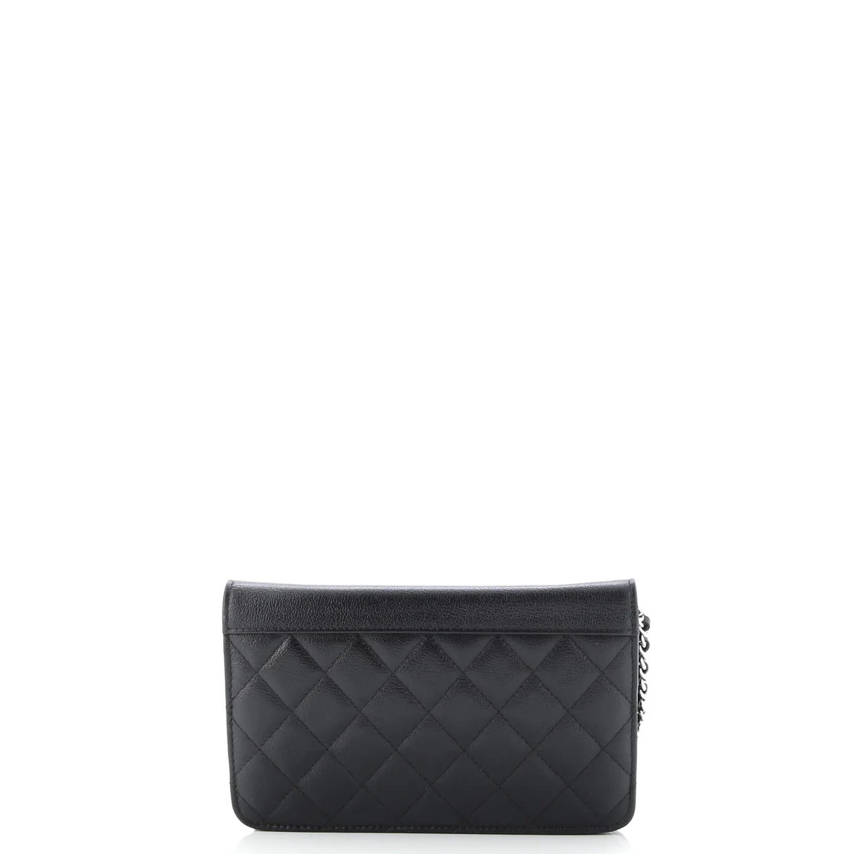 CC Box Wallet on Chain Quilted Caviar - Deep Luxury