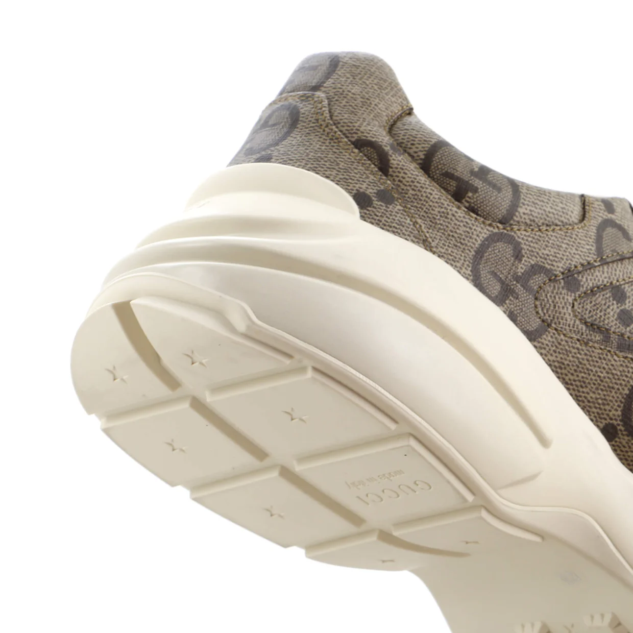 Rhyton Sneakers Jumbo GG Coated Canvas - Deep Luxury