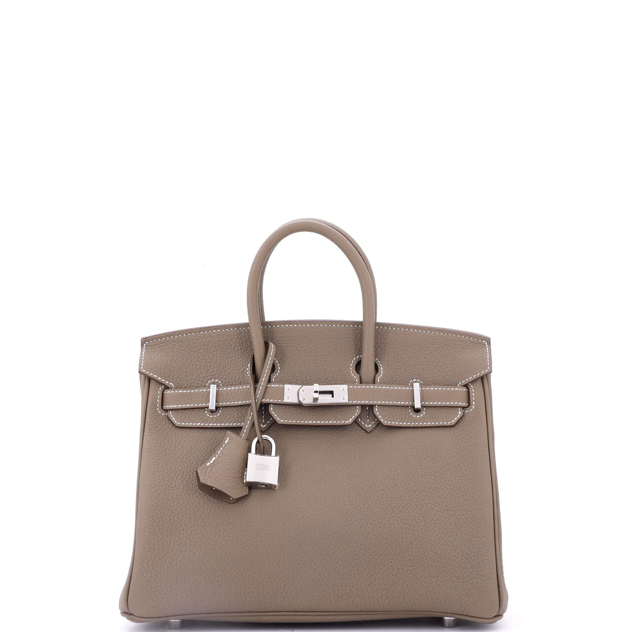 Birkin Handbag Grey Togo with Palladium Hardware 25 - Deep Luxury