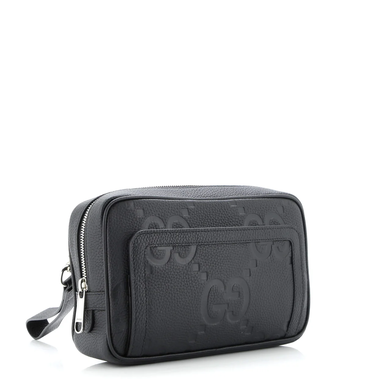 Wristlet Pouch Jumbo GG Embossed Leather - Deep Luxury