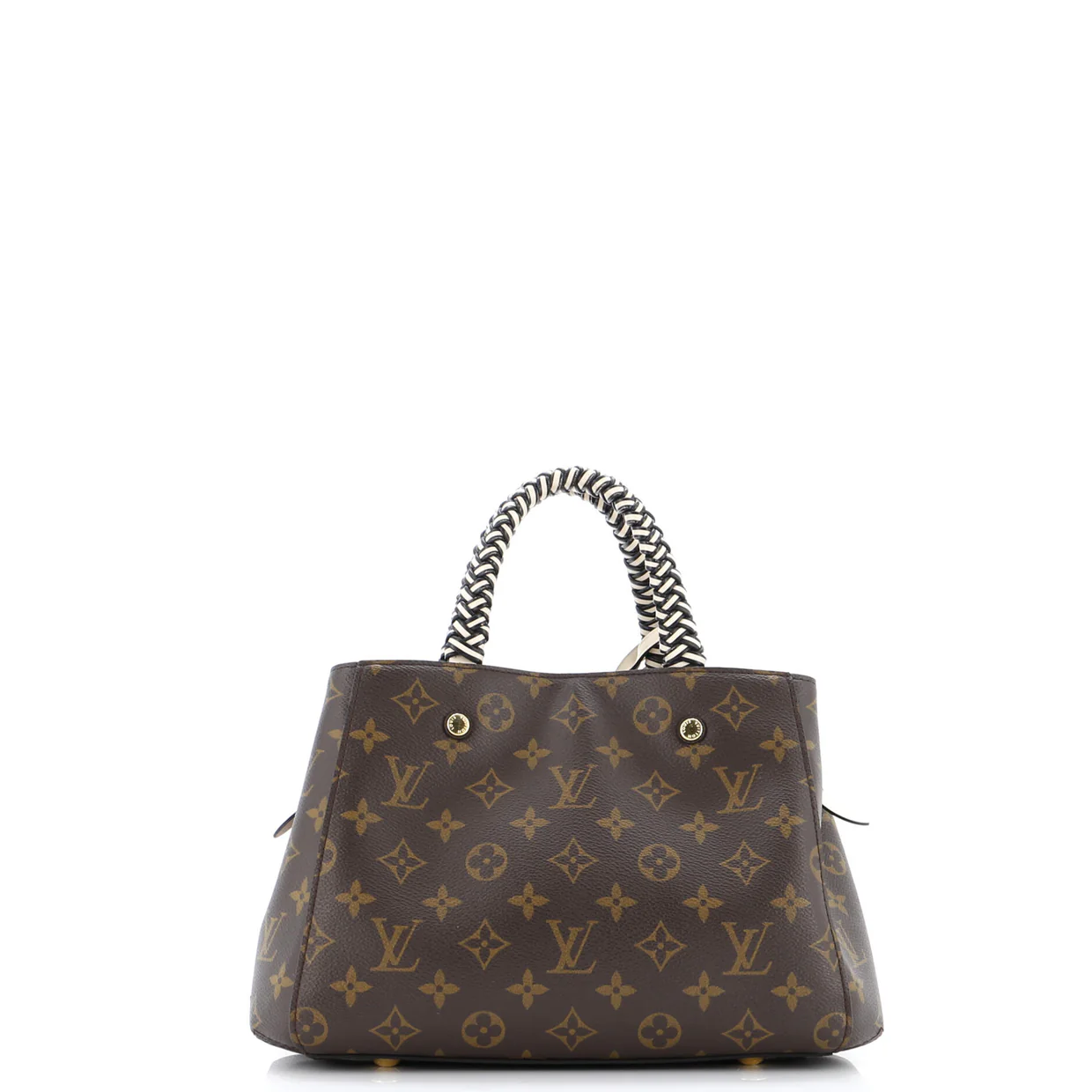 Braided Handle Montaigne Handbag Monogram Canvas BB - Deep Luxury