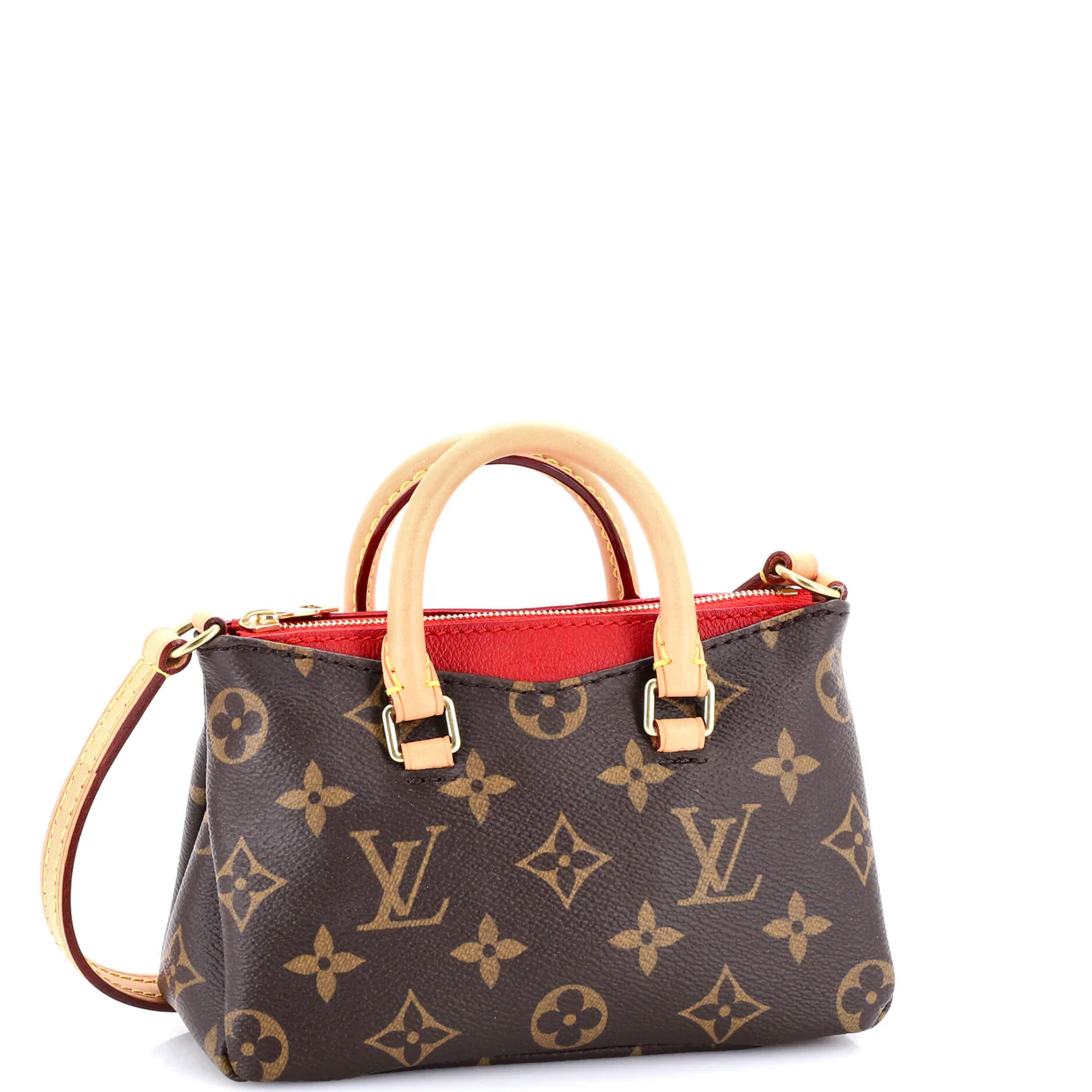 Pallas Tote Monogram Canvas with Leather Nano - Deep Luxury