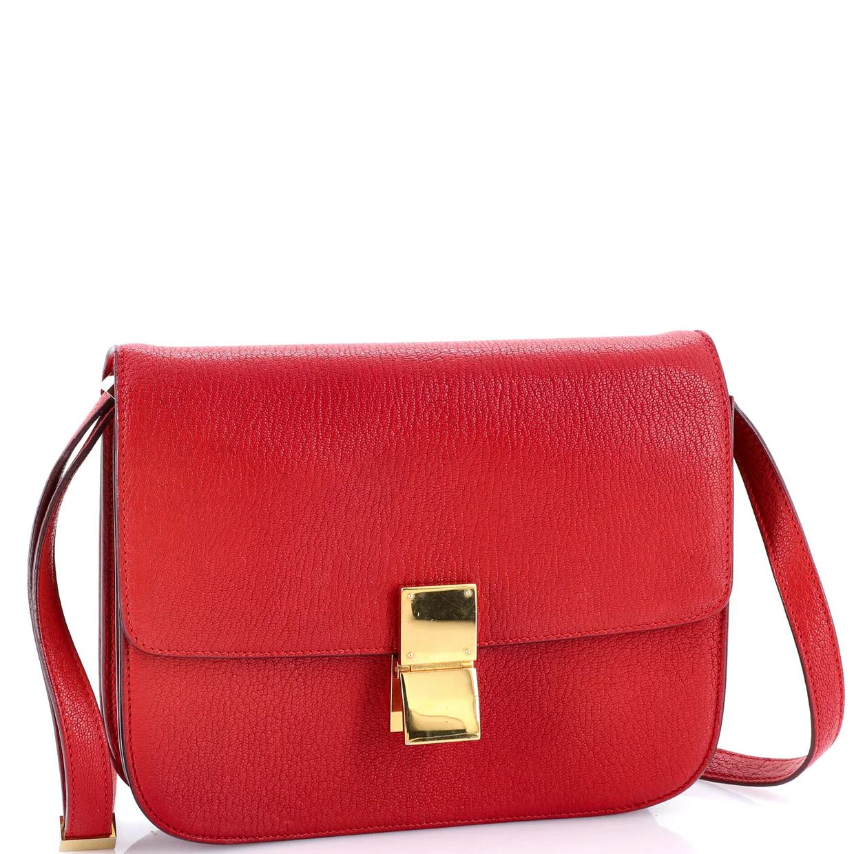 Classic Box Bag Grainy Leather Medium - Deep Luxury