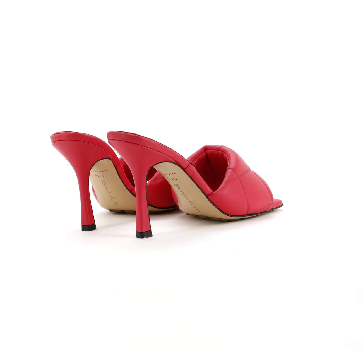 Women's The Padded Heeled Sandals Quilted Leather - Deep Luxury