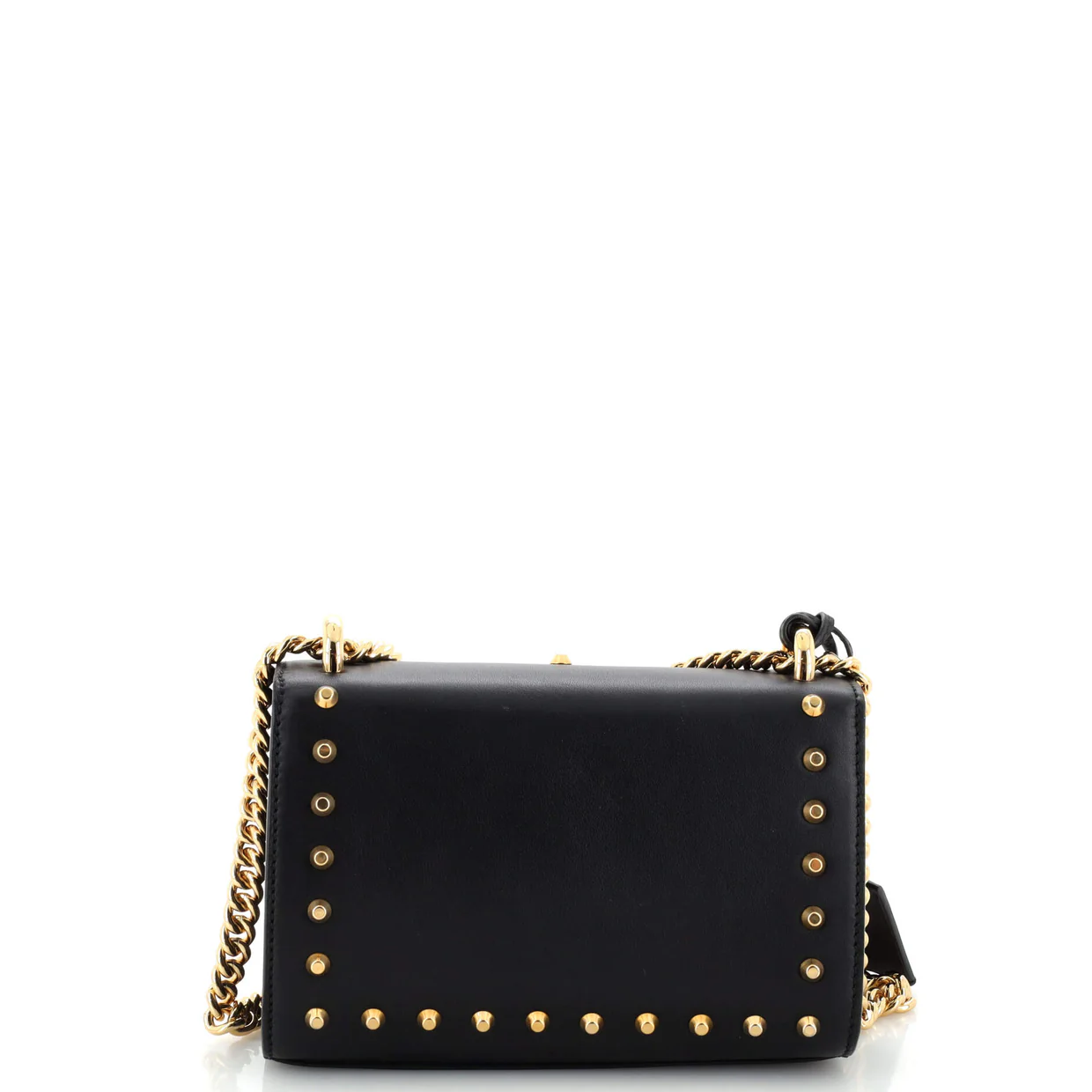 Pearly Padlock Shoulder Bag Studded Leather Small - Deep Luxury