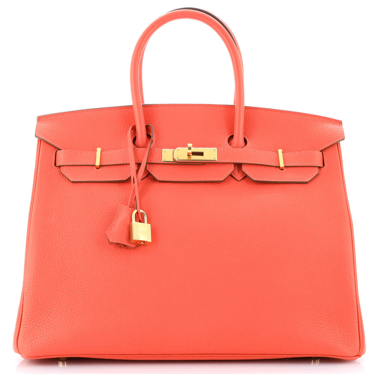 Birkin Handbag Rouge Pivoine Togo with Gold Hardware 35 - Deep Luxury