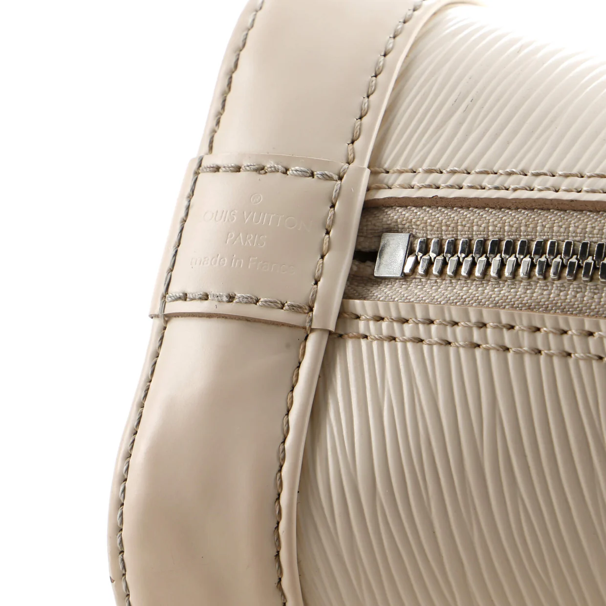 Alma Handbag Epi Leather with Logo Jacquard Strap BB - Deep Luxury